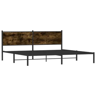 Obrázek produktu pro Kovový rám postele bez matrace kouřový dub 200 x 200 cm