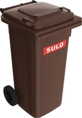 Produktbild von Müllgroßbehälter 120l HDPE braun fahrbar,n.EN 840 SULO