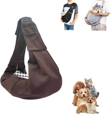 Obrázek produktu pro Taška pro psy - Batoh pro psy - Výlety se psem - Nastavitelné popruhy - Pro psy do 10 kg - Káva