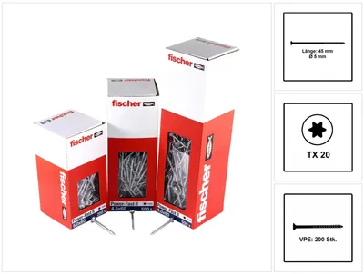 Zdjęcie produktu dla Fischer Box FPF II CTP 5,0x45 BC 200 SCREW