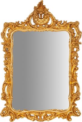 Holz spiegel 106x70, Vintage spiegel,Wandspiegel mit holzrahmen , Gold