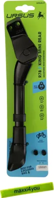 Produktbild von Fahrrad Hinterbauständer Ursus King Mini mit 18mm Platte- schwarz inkl. maxxi4you Reflexband