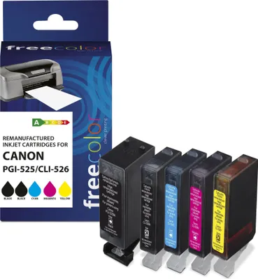 Zdjęcie produktu dla Freecolor K10269F7, Czarny, Cyjan, Purpurowy, Żółty, 20 ml, 10 ml, 5 szt., 605 stron(y), Pakiet Combo