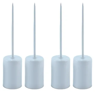Metall-Kerzenhalter 4er-Set, weiß, 11 cm, für Kegelkerzen