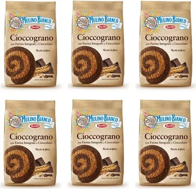 Produktbild von 6x Mulino Bianco Cioccograno Vollkorn kekse mit schokolade 350g biscuits kuchen