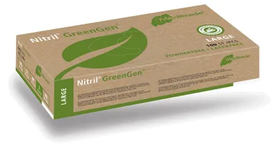 Produktbild von Meditrade Einmalhandschuhe Nitril GreenGen L grün