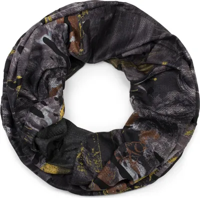 Produktbild von styleBREAKER Loop Schal im Splat Style mit Klecksen und Zeichen im Destroyed Vintage Look, Uni 01016119