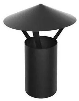 Zdjęcie produktu dla Kominowy daszek ochronny - czarny, aluminium, 150 mm
