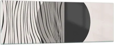Produktbild von Bilder auf glas - Einteilig - Figuren Formen Geometrie - 90x30cm - Glasbilder - Wandbilder - Bilder - zum Aufhängen bereit - Wanddekoration aus Glas - Glas Bilder - Wandbild auf Glas - GAB90x30-4964