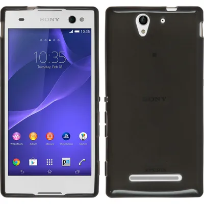 Produktbild von PhoneNatic Case kompatibel mit Sony Xperia C3 - schwarz Silikon Hülle transparent Cover