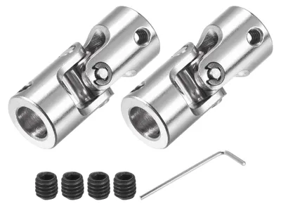 Kreuzkupplung 6-8mm, L35xD14, 2 Stück mit Schrauben