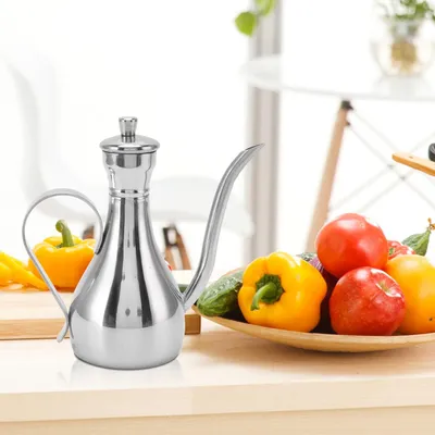 Öldispenser 350 ml, Edelstahl 304, tropffrei, für Öl & Essig