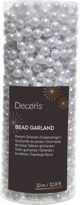 Produktbild von Decoris Kette Mit Weihnachtskugeln 10 M Weiß  Weiß One Size