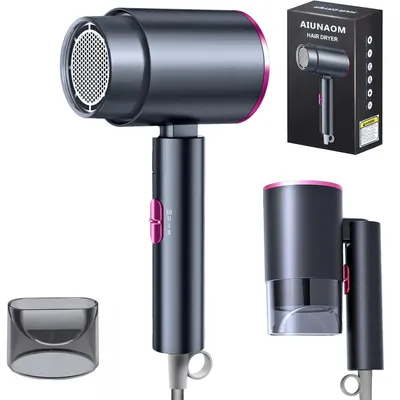 Produktbild von Föhn Reiseföhn Klappbar 2000W Schnelltrocknender Haartrockner Professionelle Reiseföhn mit Heiß und Kalttasten Klappbar Haartrockner für Zuhause und Salon