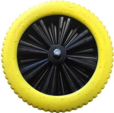 Immagine prodotto di Ruota iCore 400 x 100 mm in plastica nera/gialla