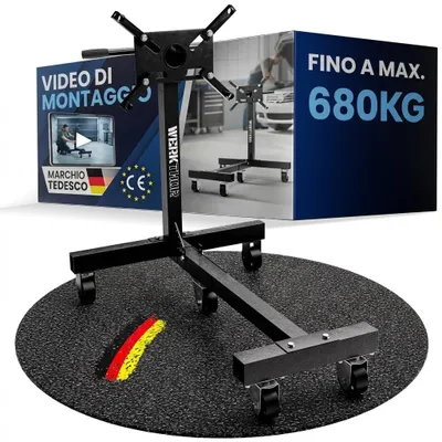 Immagine prodotto di Supporto robusto per motociclette, fino a 680 kg, con rotazione a 360°
