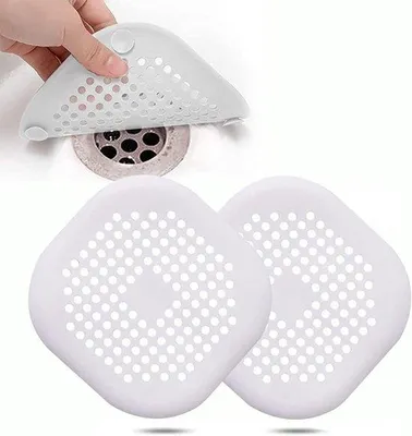 Produktbild von Famanu Abfluss-Siebe Set aus 2 Silikon mit Saugnapf - ideal für Badezimmer und Küche