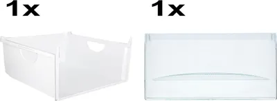 Produktbild von SET Original Liebherr Schublade Gefrierfach Gefrierfachschublade 7426931 370x400x185mm Blende Schubladenblende 7426932 365x185mm oben KühlGefrierKombination