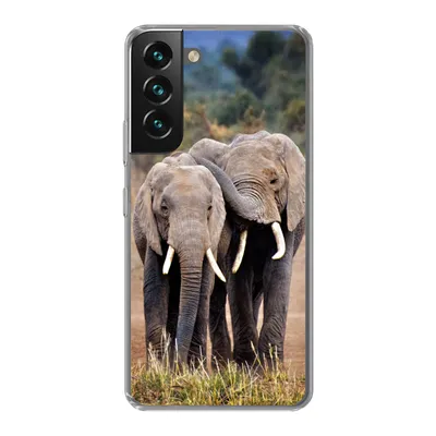 Produktbild von MuchoWow® Handyhülle Schutzhülle Hülle für Samsung Galaxy S22 Elefant - Tiere - Bäume - Natur Silikon Softcase Handy Hülle - Mobiltelefonhülle