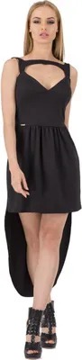 Produktbild von Damen Kleid Sommerkleid Cocktail Mini Kleid in 4 Farben Stylisch; Schwarz/M/38