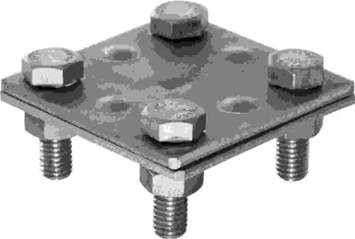 Produktbild von Obermoser Kreuzverbinder, Edelstahl V4A, 60x60x3 mm, flach/flach, 1 Stk.
