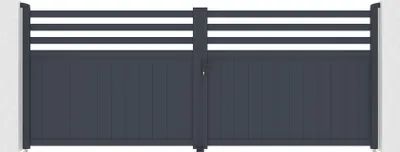 Produktbild von Flügeltor elektrisch 4m NEVIS H.160cm + Drehtorantrieb TANKER B250