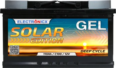 Produktbild von Akumulator słoneczny 12V 110AH Electronicx Solar Edition GEL Akumulator słoneczny akumulator zasilający magazynowanie energii fotowoltaiczny kempingowy system solarny ogród h