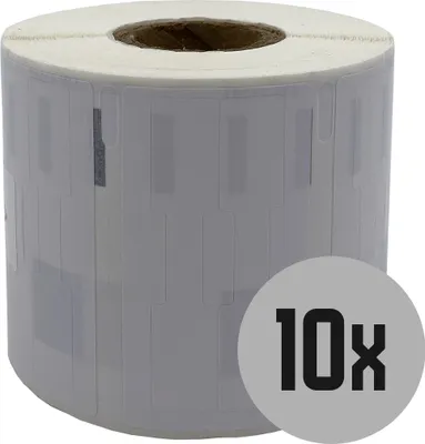 Produktbild von DULA Etiketten - Kompatibel mit Dymo Compatible labels - Weiß - 11351 - S0722510 - Sieraadetiketten - 10 rollen - 54 x 11 mm - 1500 labels per rol