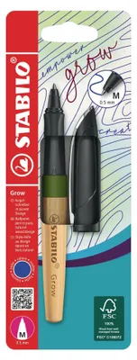 Image de Stylo à bille STABILO Grow - Vert mousse/Bois de chêne
