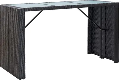 Produktbild von vidaXL 7-tlg. Gartenbar-Set mit Auflagen Poly Rattan Schwarz