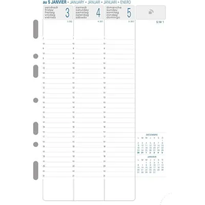 Image de Timer inserts 21 Calendrier 1 semaine 2 pages vertical 2025
