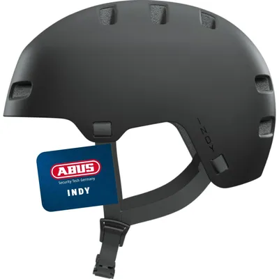 Productafbeelding van ABUS Fietshelm INDY - Dirt-helm voor mountainbike, cross-country, wegfietsen en MTB - met geoptimaliseerde schokdemping - voor jongeren en volwassenen - Zwart, maat S (51-55 cm)