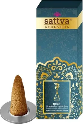 Immagine prodotto di INCENSI INDIANI CONICI RELAX (10 pezzi) 20 g - SATTVA (AYURVEDA)