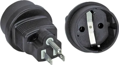Image de InLine® Adaptateur de voyage, USA prise sur prise femelle avec contact de protection