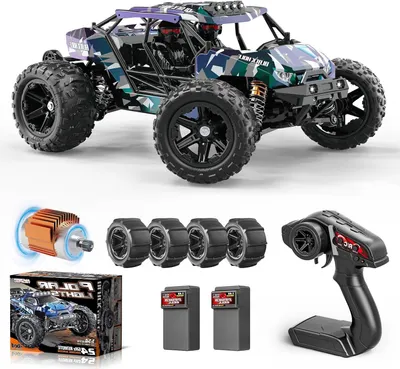 Obrázek produktu pro RC auto - Nákladní vozidlo s dálkovým ovládáním - Terénní závody - 4x4 pohon - Měřítko 1:14 - Modrá barva