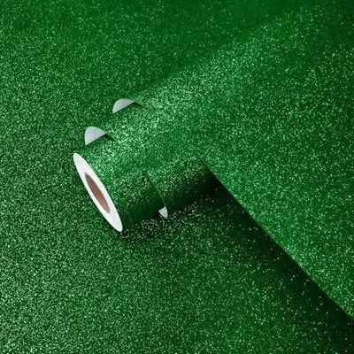 Zdjęcie produktu dla Tapeta samoprzylepna błyszcząca zielona 40X200CM do mebli pokoju
