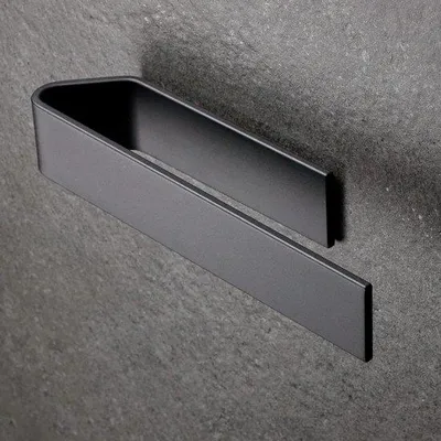 Zdjęcie produktu dla Wieszak na ręczniki bez wiercenia - uchwyt na ręcznik do kuchni - organizacja łazienki - montaż na klej - 22 cm - matowy, czarny