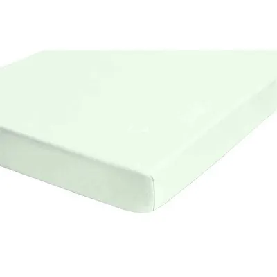 Produktbild von Biberna Feinjersey Spannbettlaken Spannbetttuch 100% Baumwolle Rundumgummi waschbar pflegeleicht hochwertig strapazierfähig 90x200 cm Mint