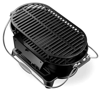 Produktbild von Gusseisen Grilltopf, Holzkohlegrill mit effizienter Hitzespeicherung und Abzugssystem, tragbarer Grilltopf