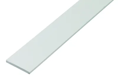 Image de Alberts 498788 Barre plate, plastique, blanc, 1000 x 30 x 3 mm, 9 pièces