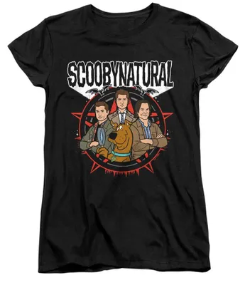 Image de T-shirt "Scoobynatural" Supernatural pour femmes, en coton ring-spun, coupe ajustée, référence TV36006 (Taille L), couleur noire