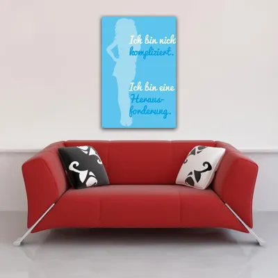 Image de Motivational - Poster - Je ne suis pas compliqué + 1 paquet de tesa Powerstrips® - Contenu 20 pièces