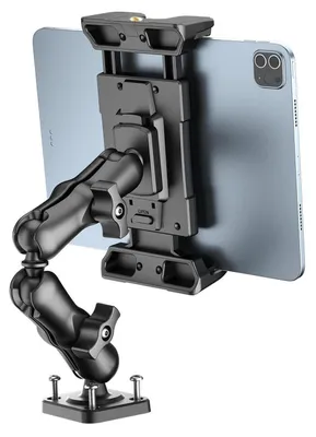 Produktbild von Tablet Halterung Auto 360° drehbar verstellbar mit 2-stufigem Schwenkarm für 5-13 Zoll Geräte