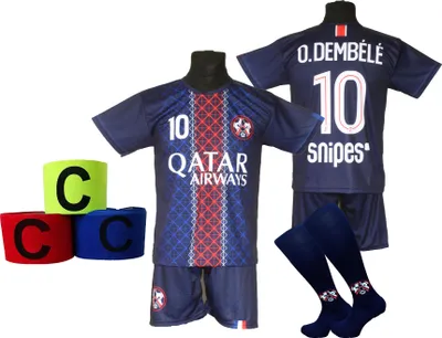 Image de DEMBELE Set de football enfant + chaussettes + bandeau - taille 152