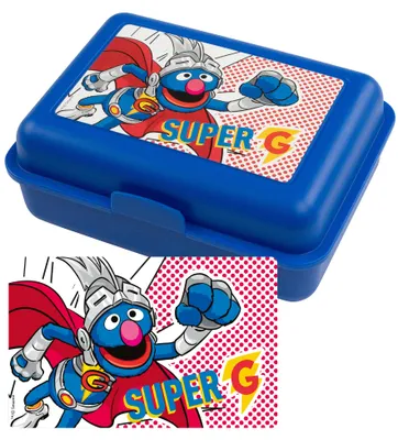 Produktbild von Sesamstraße Brotdose - Super-Grobi Lunchbox Butterbrotdose mit Trennwand Blau