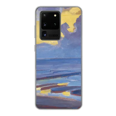 Produktbild von MuchoWow® Handyhülle Schutzhülle Hülle für Samsung Galaxy S20 Ultra Am Meer - Piet Mondrian Silikon Softcase Handy Hülle - Karteninhaber