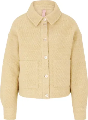Produktbild von Casual Relaxed Fit Jacke mit Hemdkragen, Knopfleiste, aufgesetzten Taschen, 58 cm Gesamtlänge