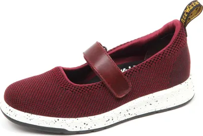 Produktbild von D6890 (ohne Schachtel), Ballerina-Schuhe, Damenmodell, Stoff, Marke: DR. MARTENS, rote Damenschuhe