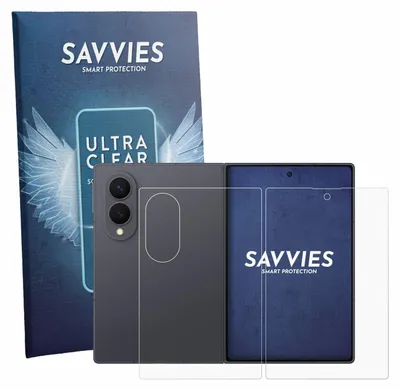 Produktbild von 18x Für Samsung Galaxy Z Fold 8 (Display+Rückseite) Schutzfolie Savvies Displayschutz Display Schutz Folie Klar Transparent