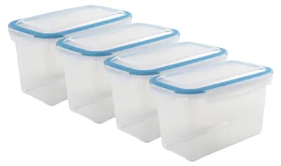 Frischhaltedosen 4er-Set 1,2 l blau luftdicht stapelbar